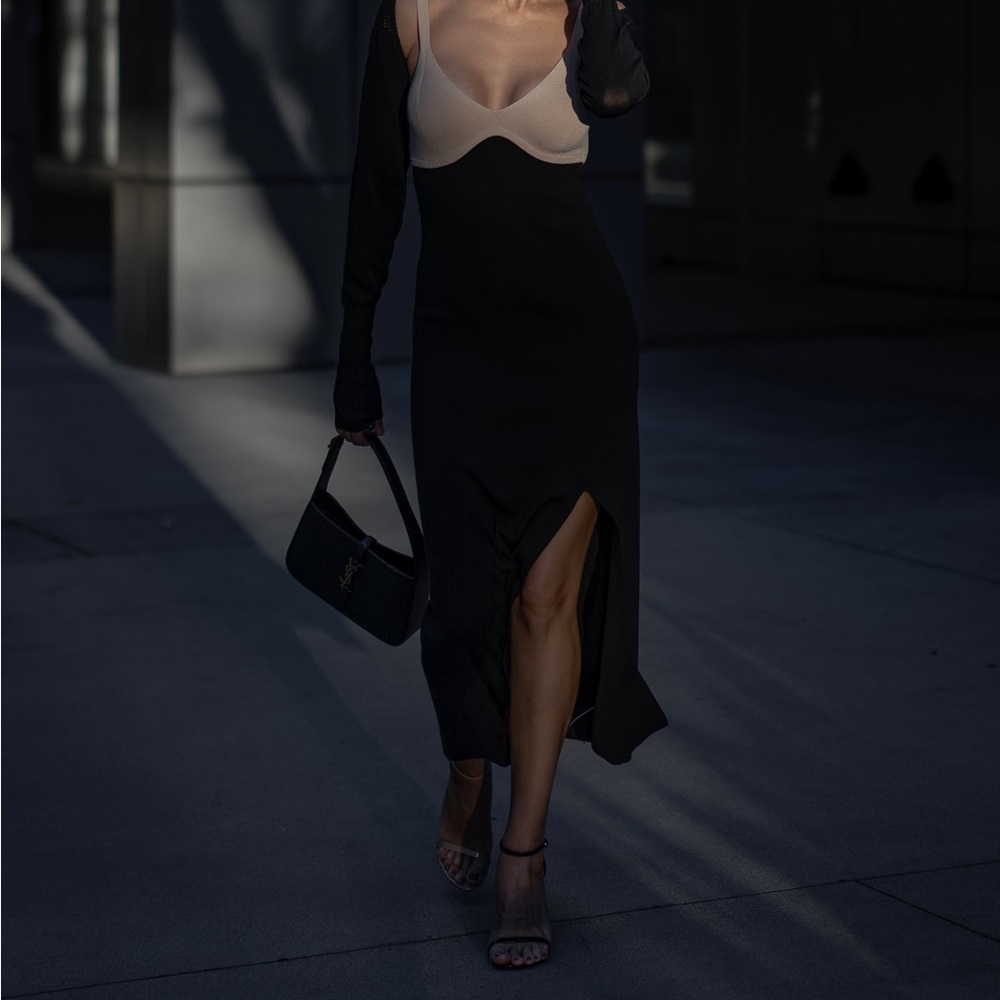 Zara Beige And Black Knit Dress. - Gem Zara Beige And Black Knit Dress. - Gem